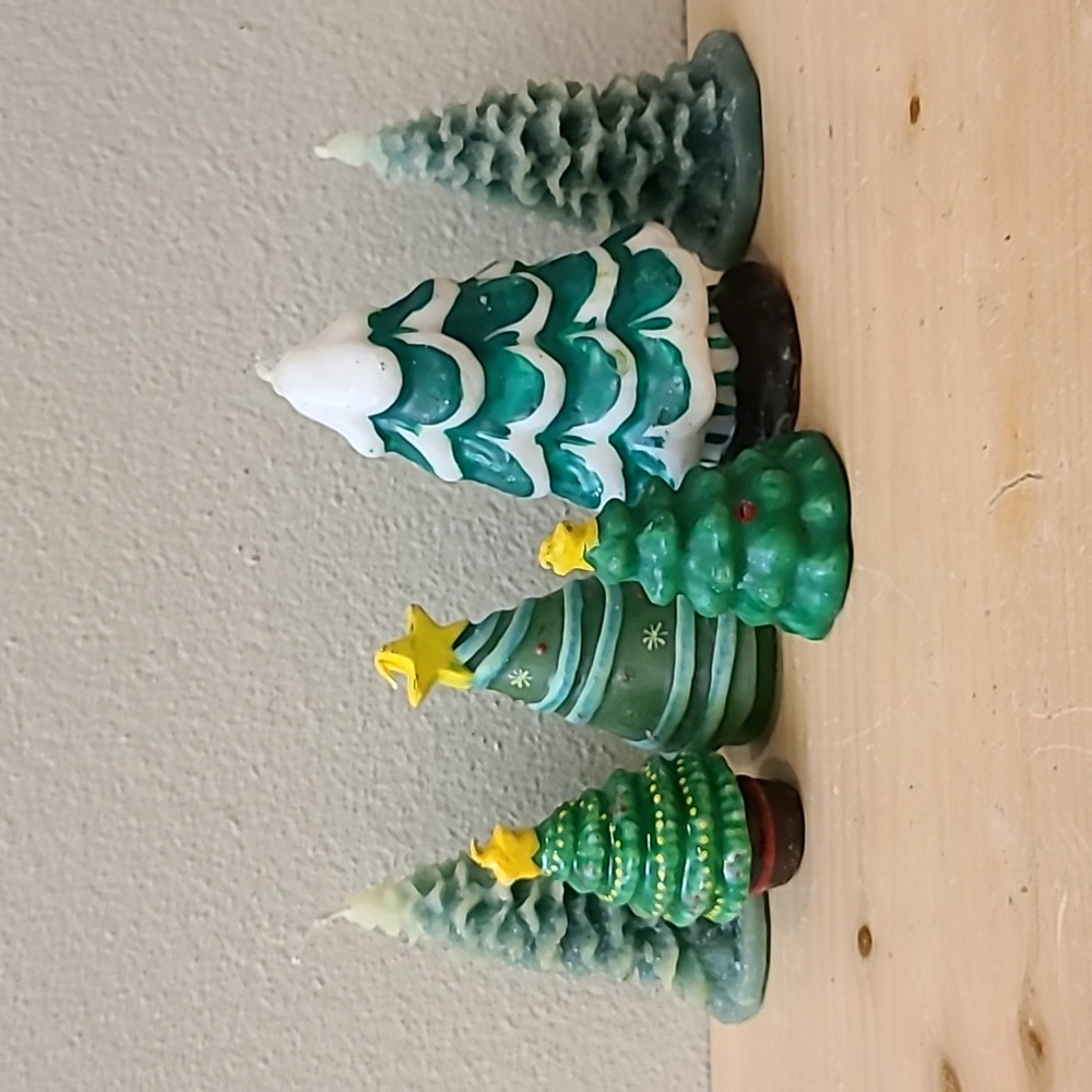 6 Vintage Christmas Tree Candles